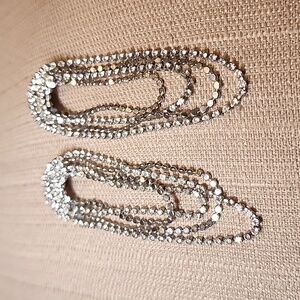 Rhinestone Dangle Statement Earrings, Preloved In Excellent Condition